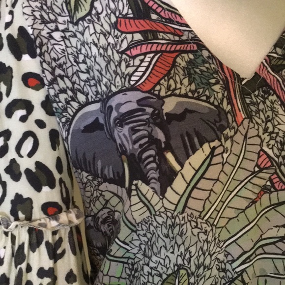ANTHROPOLOGIE | BLANK | Safari Elephant Leopard Print - Picture 6 of 16